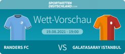 Wett Vorschau Randers Galatasaray Wetten Quoten Europa League Playoff