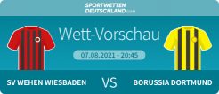 Wett Vorschau Wiesbaden Dortmund Wetten Quoten Prognose Promos DFB Pokal