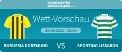 Borussia Dortmund - Sporting Lissabon Wetten Quoten Tipp Prognose