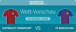 Eintracht Frankfurt - Barcelona Quotenvergleich Prognose Wetten Tipp