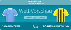 1860 München - Borussia Dortmund Quotenvergleich Wett-Tipp Prognose