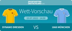 Dynamo Dresden - 1860 München Quotenvergleich Wett-Tipp Prognose